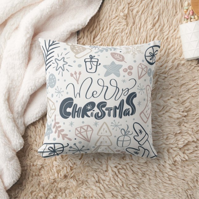 Almofada Merry Christmas Throw Pillow – Cozy Holiday Decor (Cobertor)