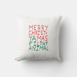 Almofada Merry Christmas ya filthy animal typography