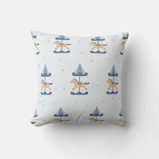 Almofada Merry Go Round For Kid & Nursery Baby Throw Pillow (Frente)