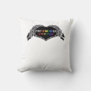 Almofada Mês Skeleton Heart Mãos LGBTQIA