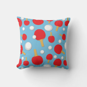 Almofada Mesa Bats and Balls Patterno on Light Blue