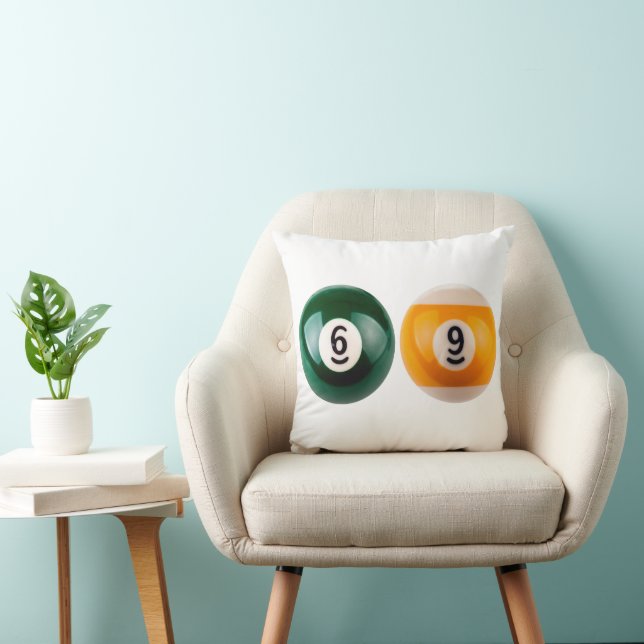 Almofada Mesa de piscina 69 do SlipperyJoe, duas bolas de b (Cadeira)