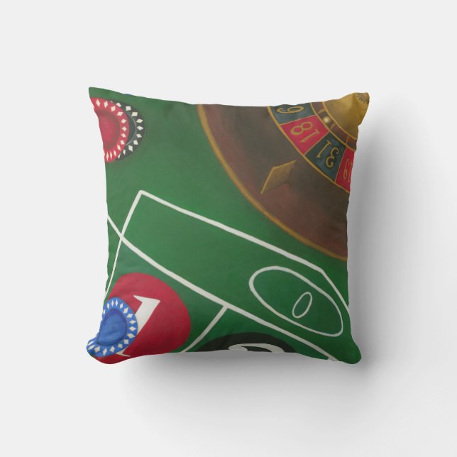 Almofada Mesa de roletas com Chips e Roda (Frente)