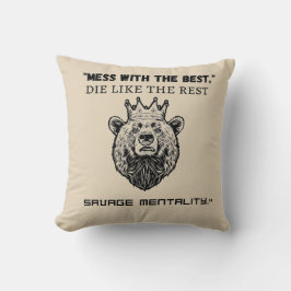 Almofada "Mess com o melhor, morra como o resto - me machuc