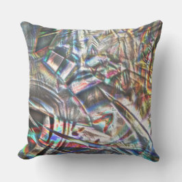 Almofada Mess de traços coloridos em grãos rústicos e chuvo