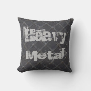 Almofada Metal pesado gravado em uma textura de metal de la
