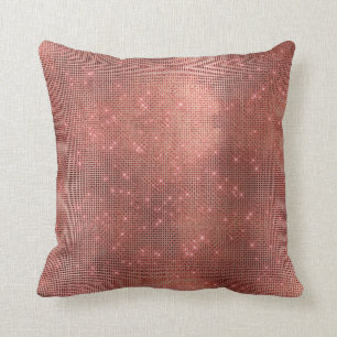 Almofada Metálico Sparkly do rosa de cobre do rosa da