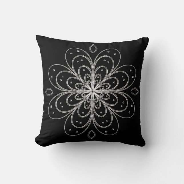 Almofada Metallic look Flower pillow (Frente)