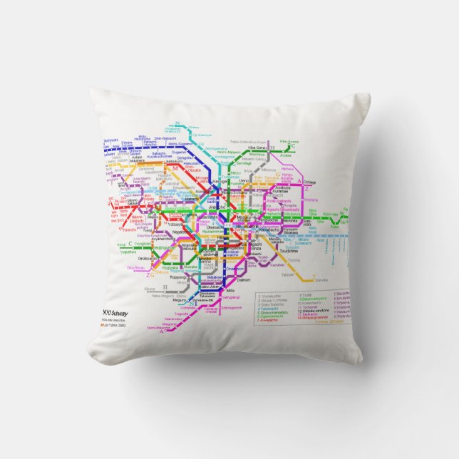 Almofada Metro de Tokyo (Frente)