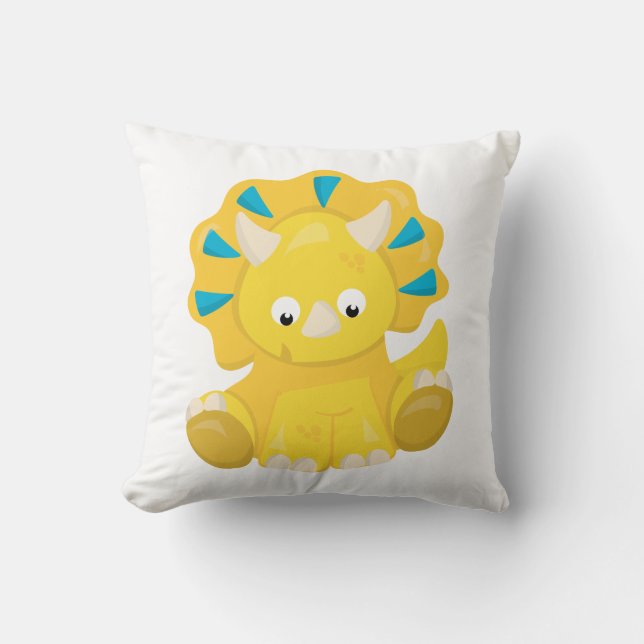 Almofada Meu Bebê Dinossauro Tricerátops (Frente)