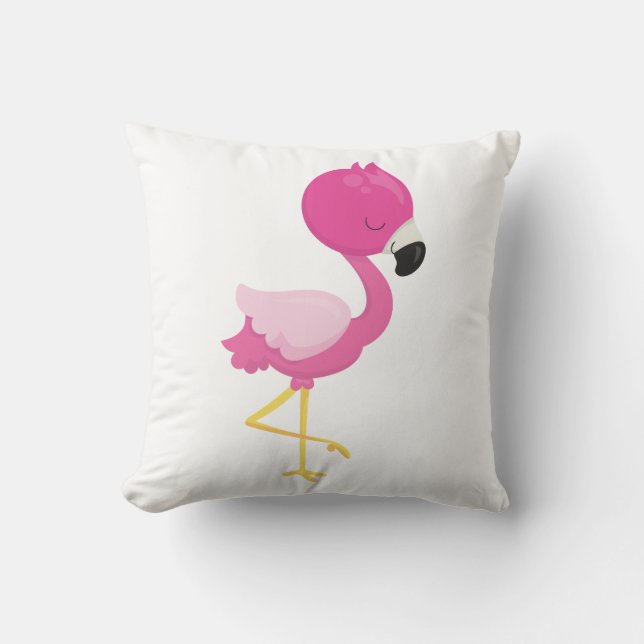 Almofada Meu Bebê Rosa Flamingo (Frente)