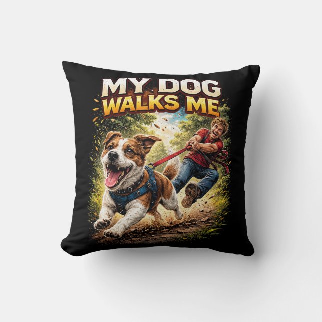 Almofada Meu Cachorro Me Passeia (Frente)
