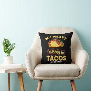 Almofada Meu Coração Pertence Aos Tacos
