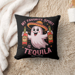 Almofada Meu Espírito Favorito É Tequila Halloween Bebendo 