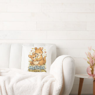 Almofada Meu Filho Me Inspira – Design de Canguru Orgulhoso
