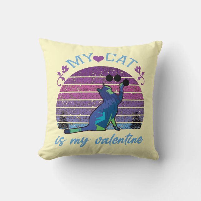 Almofada meu gato é meu namorados, meu gato é meu namorados (Frente)