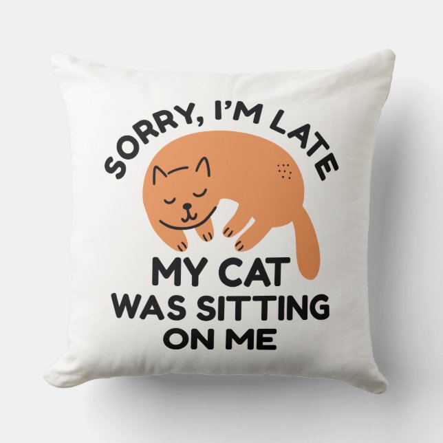 Almofada Meu Gato Estava Sentado Em Mim (Frente)