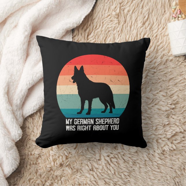 Almofada Meu German shepherd Estava Certo Sobre Você, Retro (Cobertor)