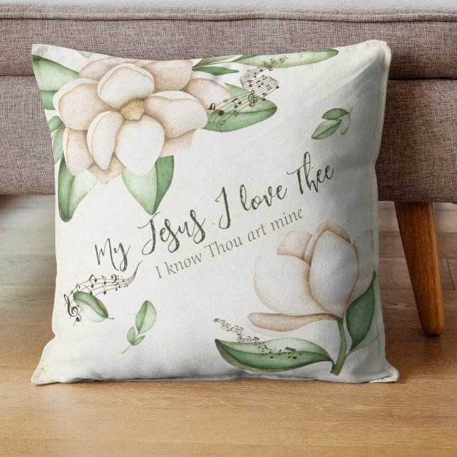 Almofada Meu Jesus Eu Amo A Magnólia Elegante (Criador carregado)