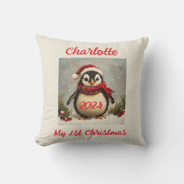 Almofada Meu Natal De 1rua, Presente Personalizado, Pinguim