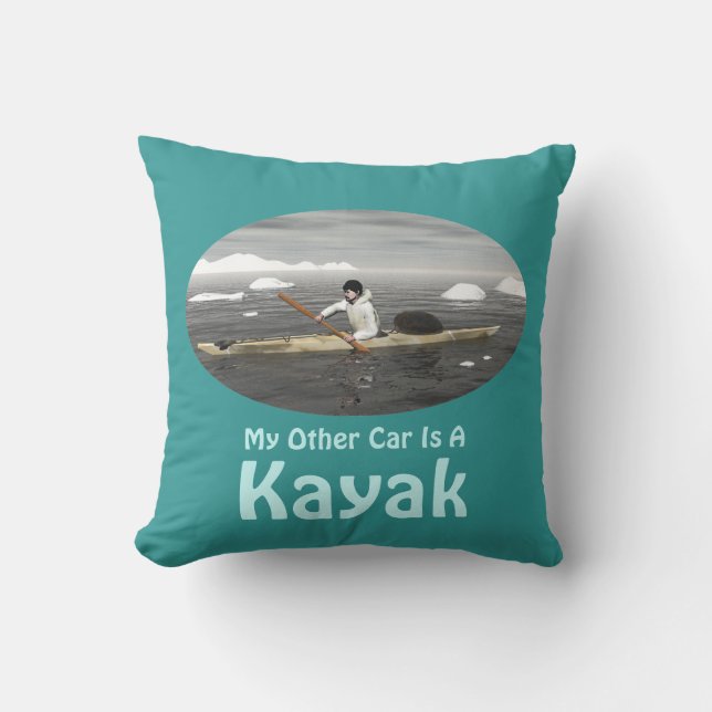 Almofada Meu Outro Carro É Um Kayak (Frente)