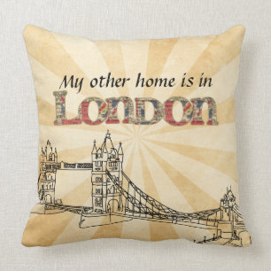 Almofada Meu outro travesseiro decorativo Home de Londres