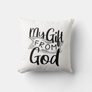 Almofada Meu presente de Deus Gospel Gráficos Bênção