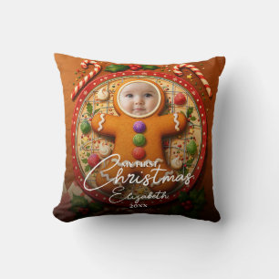 Almofada Meu Primeiro Natal Biscoito de Natal Foto Estatíst