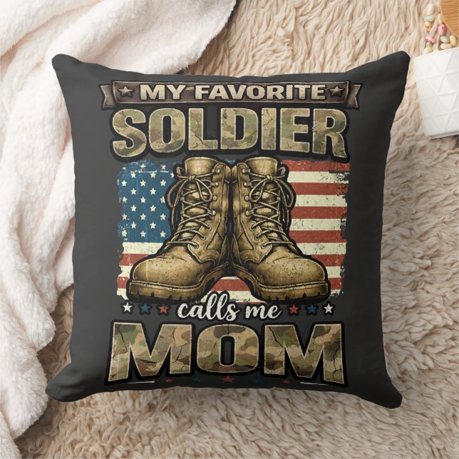 Almofada Meu soldado favorito me chama de mãe (Cobertor)