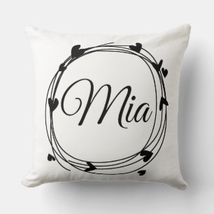Almofada Mia name fofo design