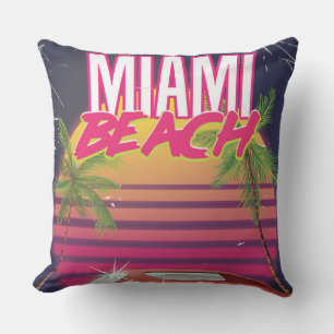 Almofada miami Beach, florida viagens vintage