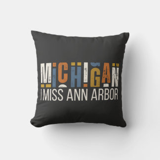 Almofada Michigan Eu Sinto Saudades de Ann Arbor