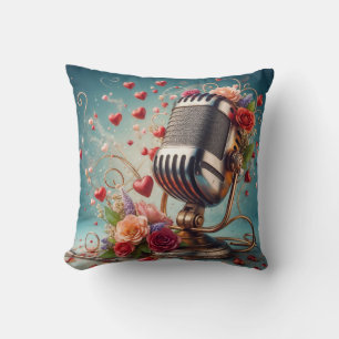 Almofada Microfone Movido por Amor e Música