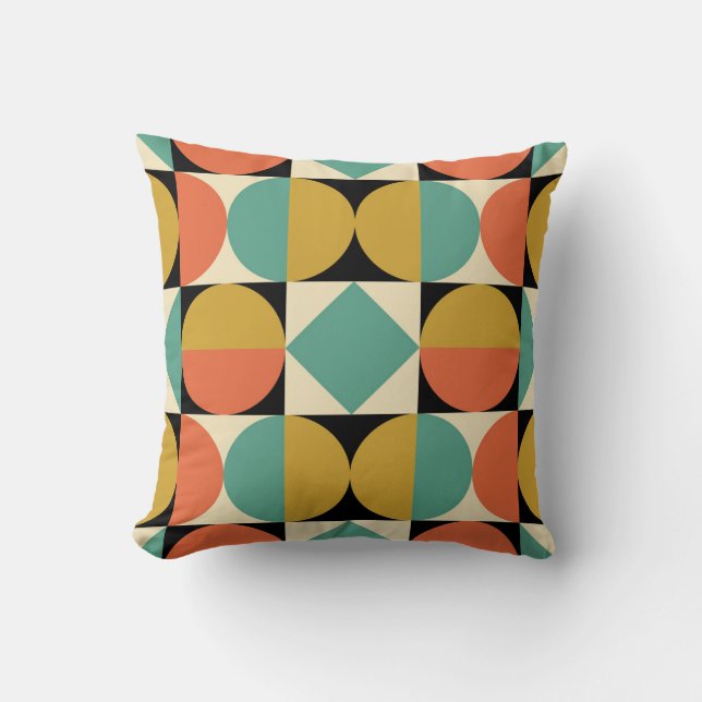 Almofada Mid Century Modern Geometric Abstract (Frente)