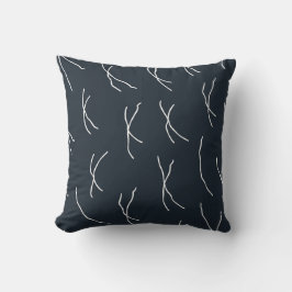 Almofada Midnight Garden Navy Abstract Sketchy Lines