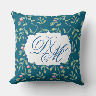 Almofada Midnight Teal Wedding Keepsake Throw Pillow