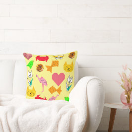 Almofada Mikitiez origami câncer verão jóia animal gato 