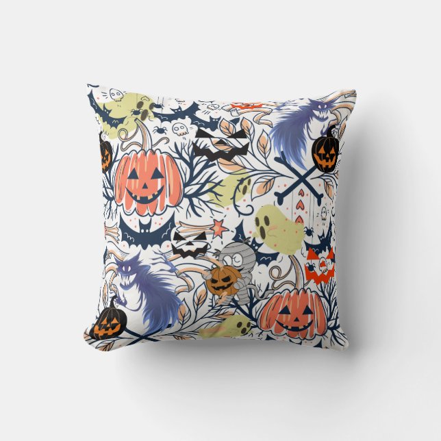 Almofada Mikitiez retro vintage halloween espumkin (Frente)