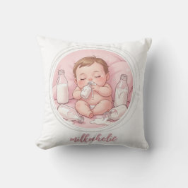 Almofada Milkaholic Baby Print | Cute Nursery Funny Art