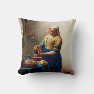 Almofada Milkmaid Kitchen Maid por Johannes Vermeer