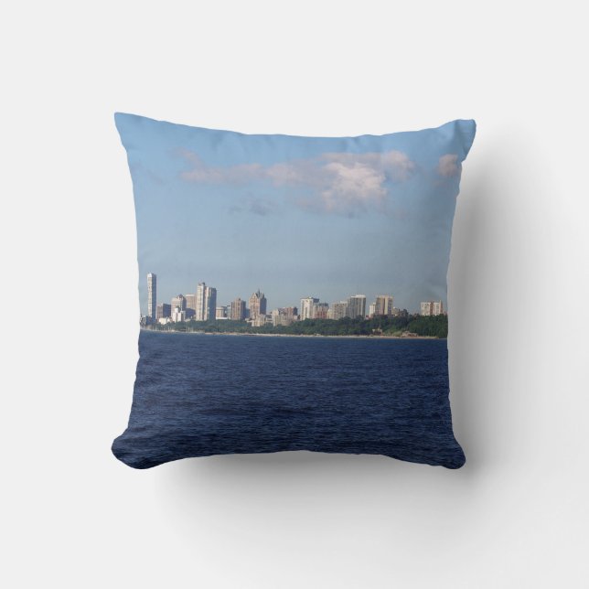 Almofada Milwaukee Skyline travesseiro quadrado (Frente)