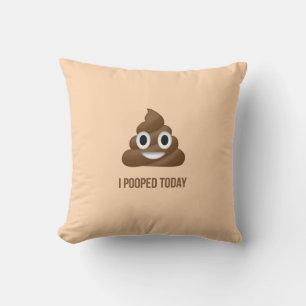Almofada Mim Emoticon hoje de sorriso de Pooped