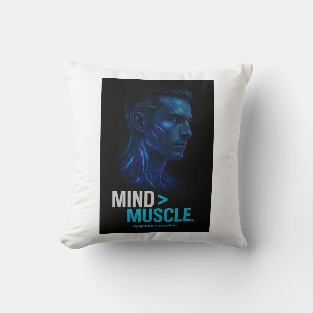 Almofada Mind Over Muscle – Upgrade Complete Tech (Frente)