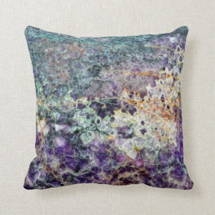 Almofada mineral de pedra amethyst am da gema da rocha do