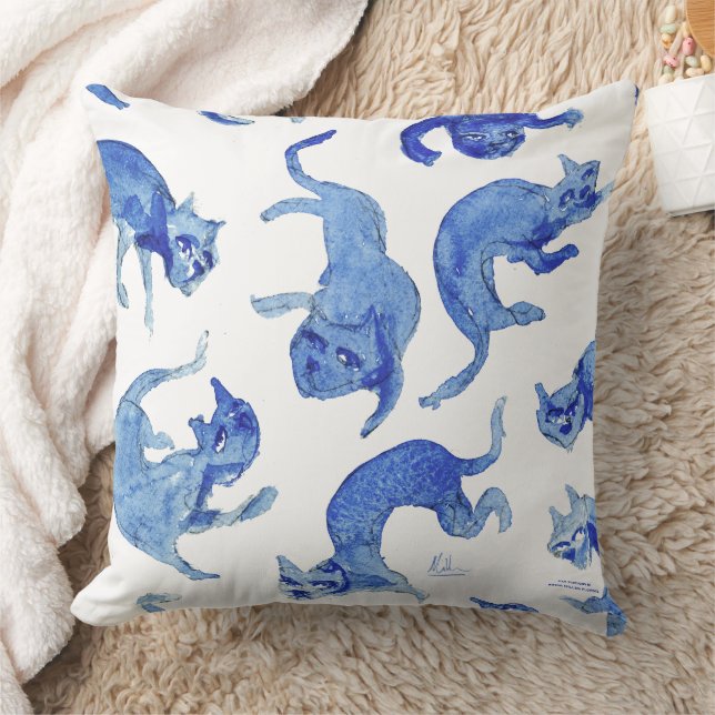 Almofada Ming Gatos Flutuantes 20" - Design A (Cobertor)