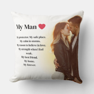 Almofada Minha Citação de casal romântico homem