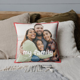 Almofada Minha Família | Sobreposição de texto de inicializ