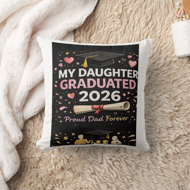 Almofada Minha Filha se Formou 2026 (Cobertor)