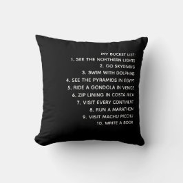 Almofada MINHA LISTA DE BALDES! Travesseiro decorativo Pers