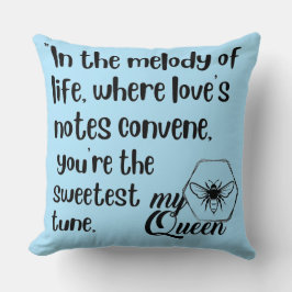 Almofada minha rainha abelha cita